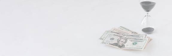 money with hourglass